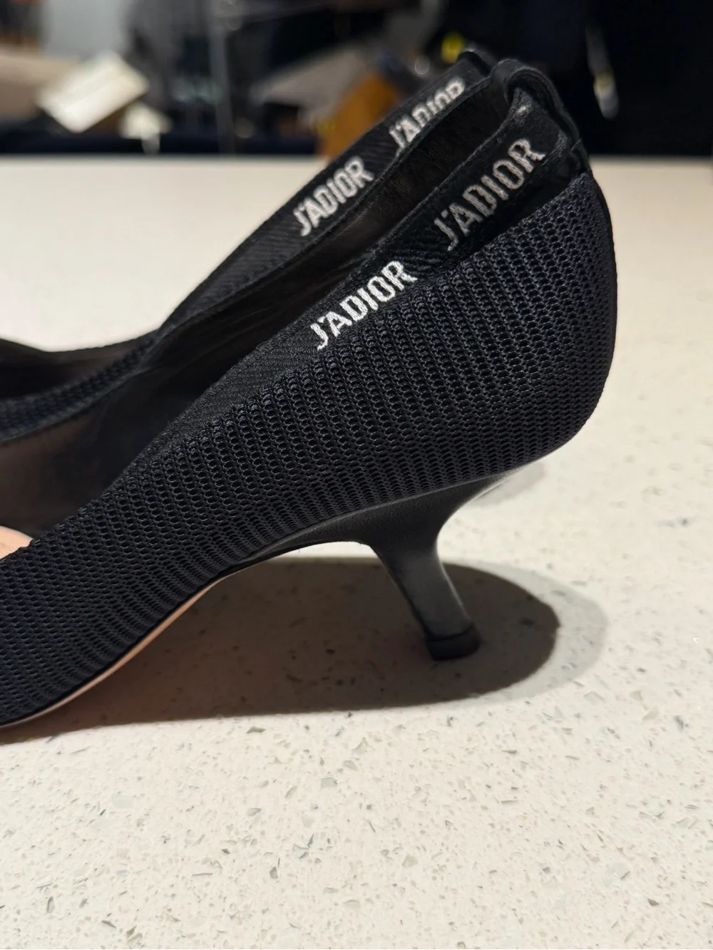 Dior Black J'Adior Pointed Kitten Heel Pumps